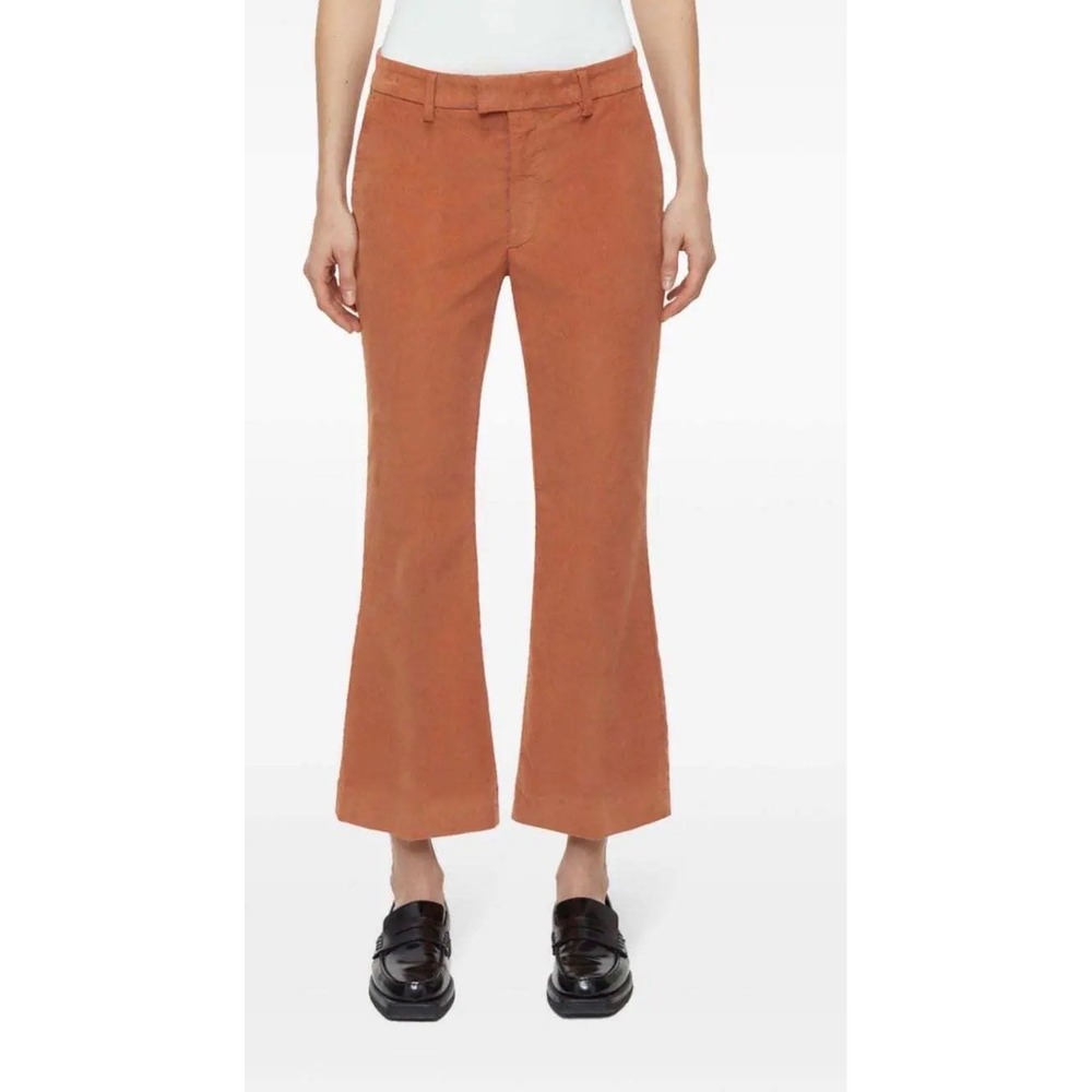 Closed Wharton Corduroy Trousers Burnt Orange Cropped Flare Pants C22614 Size 26